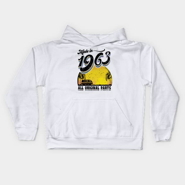 Made in 1963 All Original Parts Kids Hoodie by KsuAnn